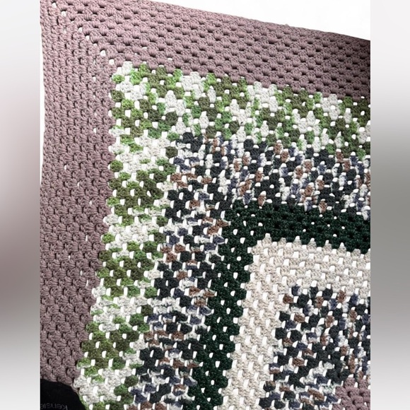 Handmade Granny Square Crochet Blanket - Picture 4 of 6